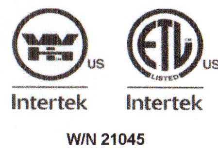 Intertek 3rd party listing